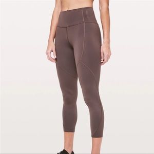 Lululemon x Soulcycle To The Beat Leggings 23” in Purple Taupe - Size 6